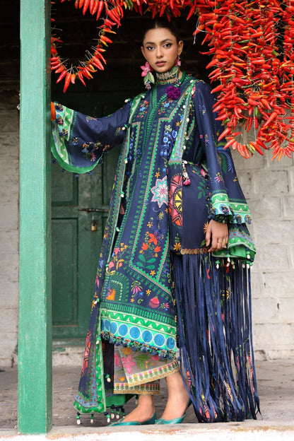 Zaha | Lawn 25 | AMANI (ZL25-06 B) XS Midnight Blue Lawn