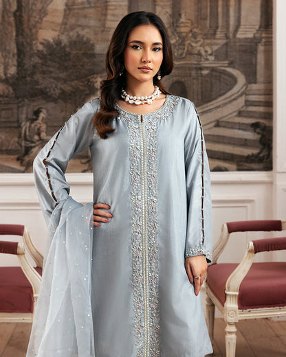 Ain | Zahra Formal Edit 25 | AN-107 L Pale Aqua Raw Silk