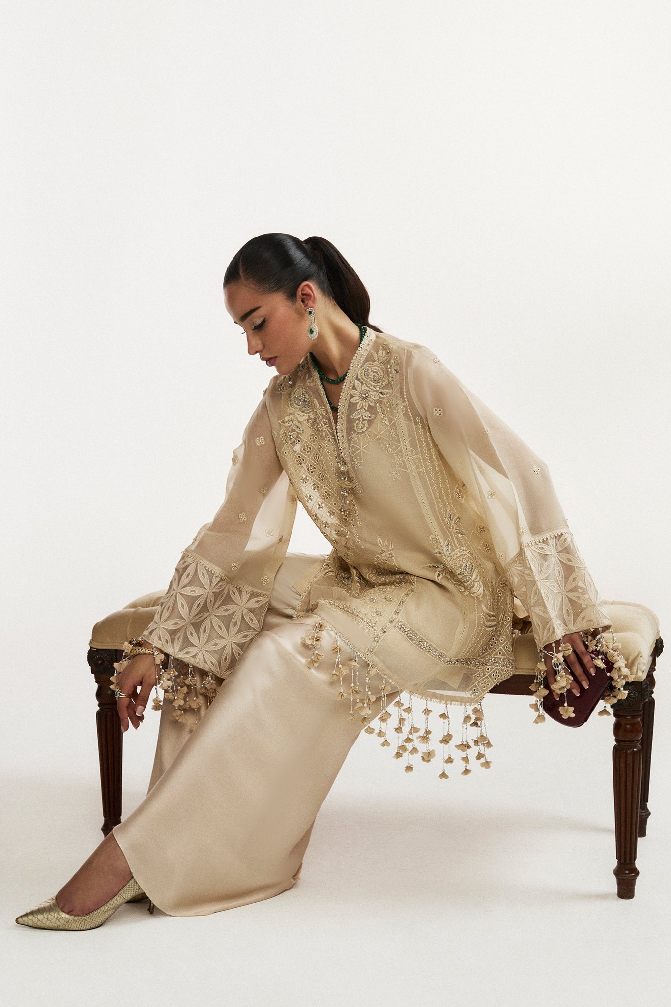 Elan I Vital Ornee I SOLENNE D'OR (EV-21356) - Pakistani Designer Dress - by Elan - Type : Ladies Clothes - 100% Original at Saira Sultan