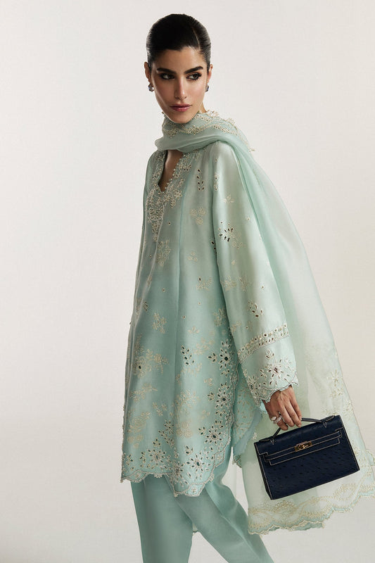 Elan I Vital Ornee I BLEU SERENITE (EV-21359) - Pakistani Designer Dress - by Elan - Type : Ladies Clothes - 100% Original at Saira Sultan