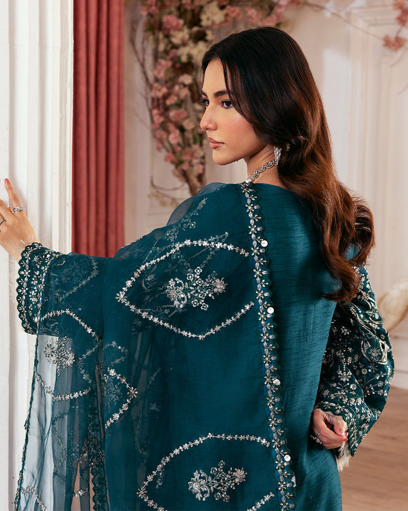 Ain | Zahra Formal Edit 25 | AN-113 XL Teal Green Chiffon