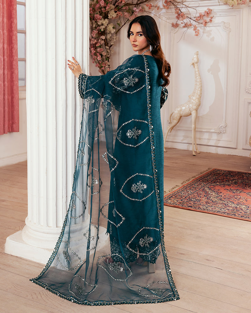 Ain | Zahra Formal Edit 25 | AN-113 M Teal Green Chiffon