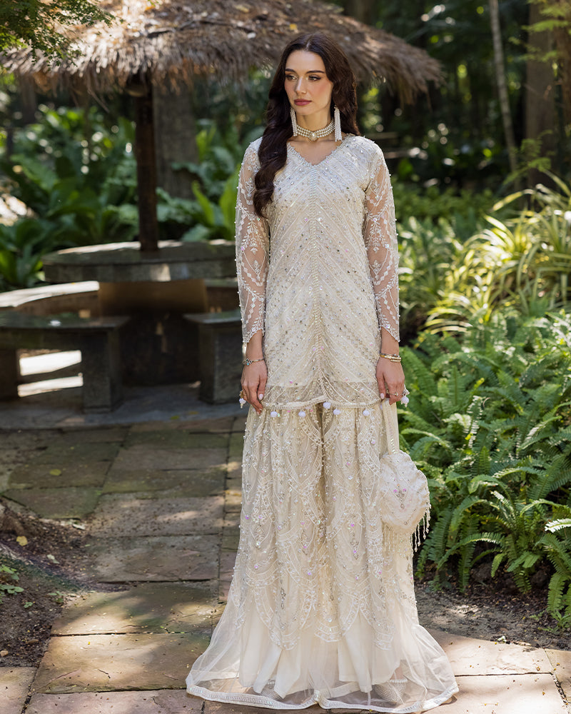 Ain | Cascade Party Wears | AN-99 XS Ivory Net