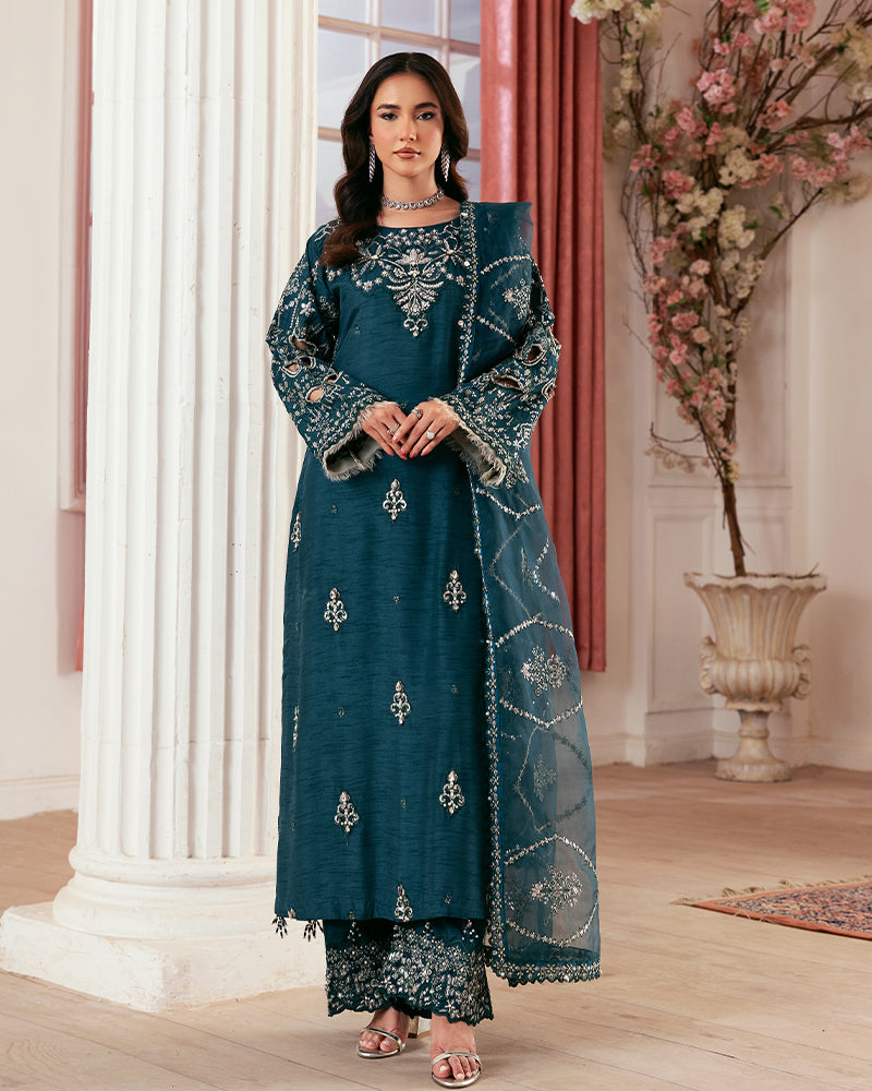 Ain | Zahra Formal Edit 25 | AN-113 S Teal Green Chiffon