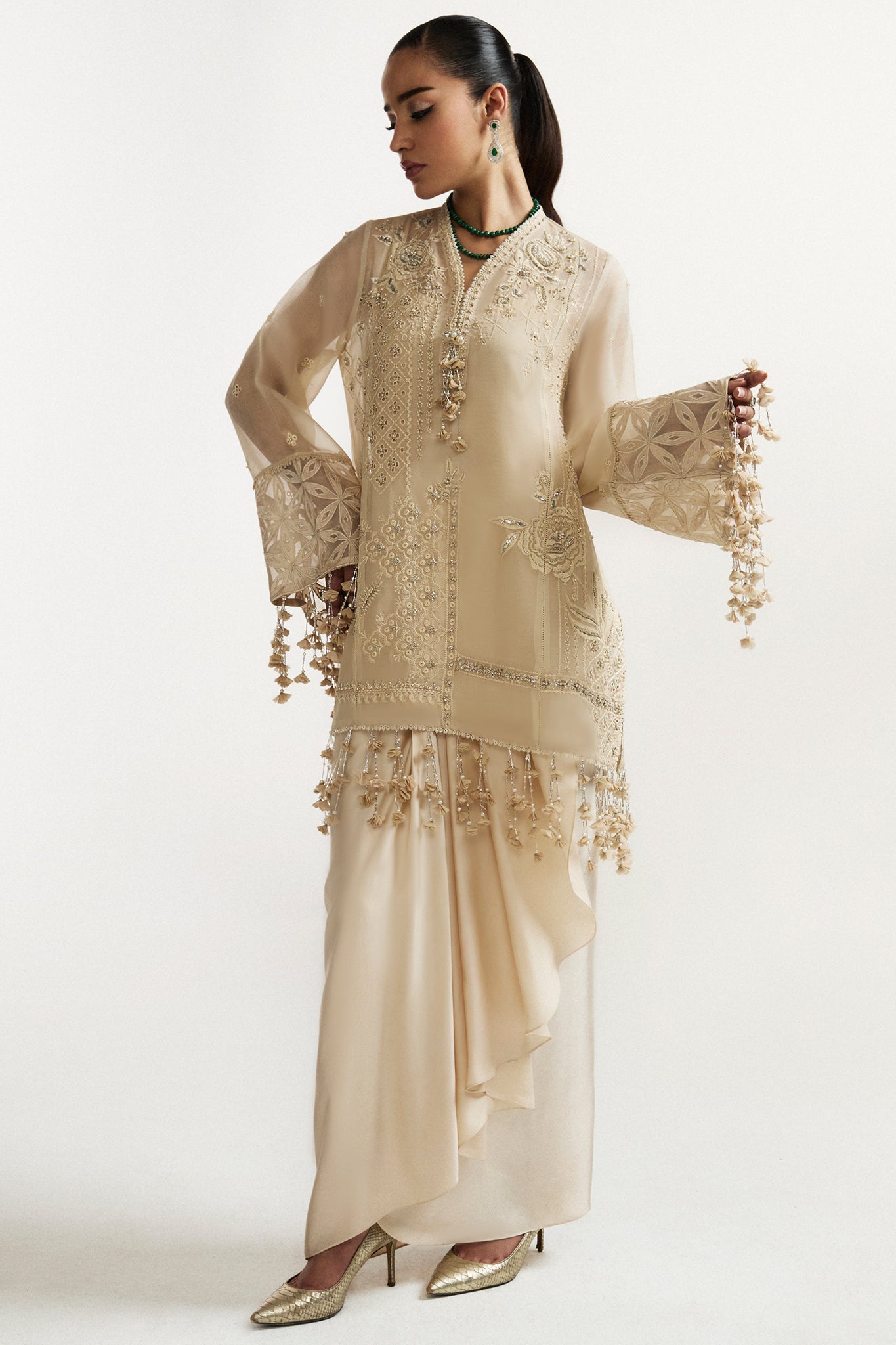 Elan I Vital Ornee I SOLENNE D'OR (EV-21356) - Pakistani Designer Dress - by Elan - Type : Ladies Clothes - 100% Original at Saira Sultan
