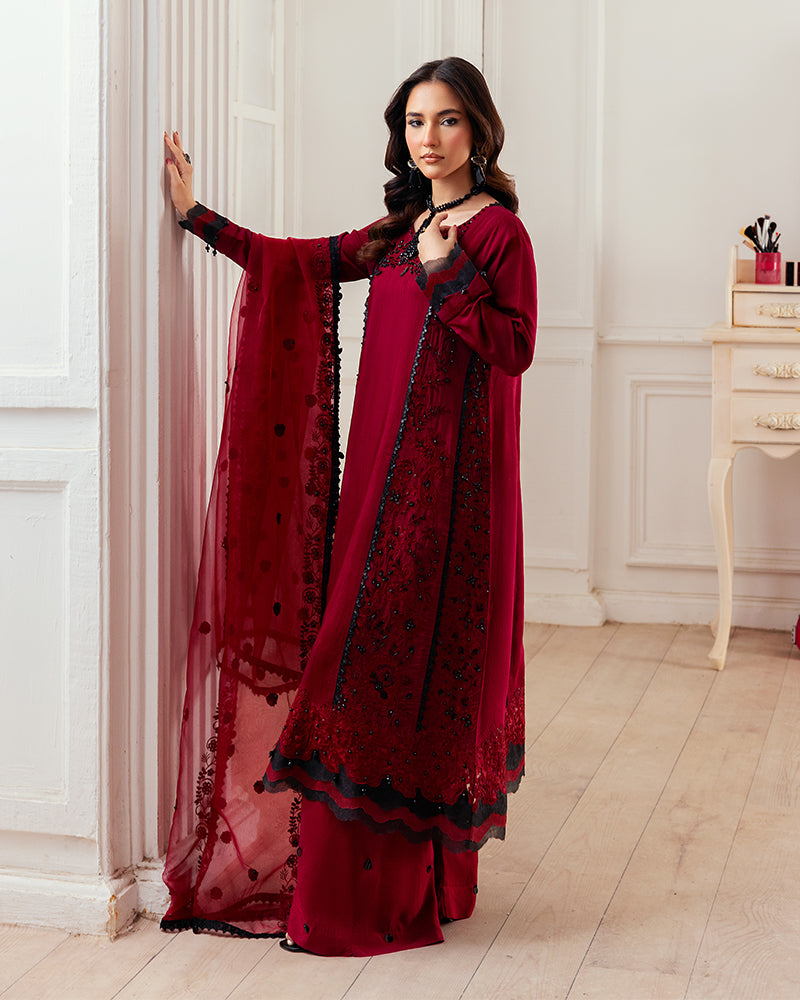 Ain | Zahra Formal Edit 25 | AN-116 L Red Raw Silk