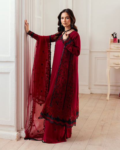 Ain | Zahra Formal Edit 25 | AN-116 L Red Raw Silk