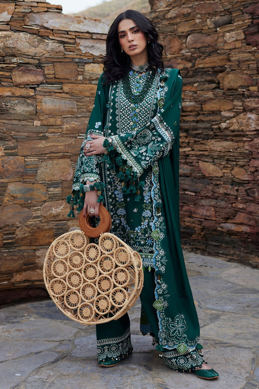 Elan | Winter Collection 24 | EVANIA (EW24-08) XS Emerald Green Khaddar