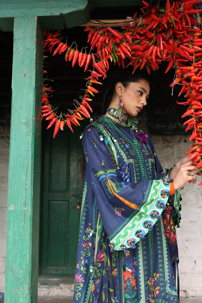 Zaha | Lawn 25 | AMANI (ZL25-06 B) M Midnight Blue Lawn