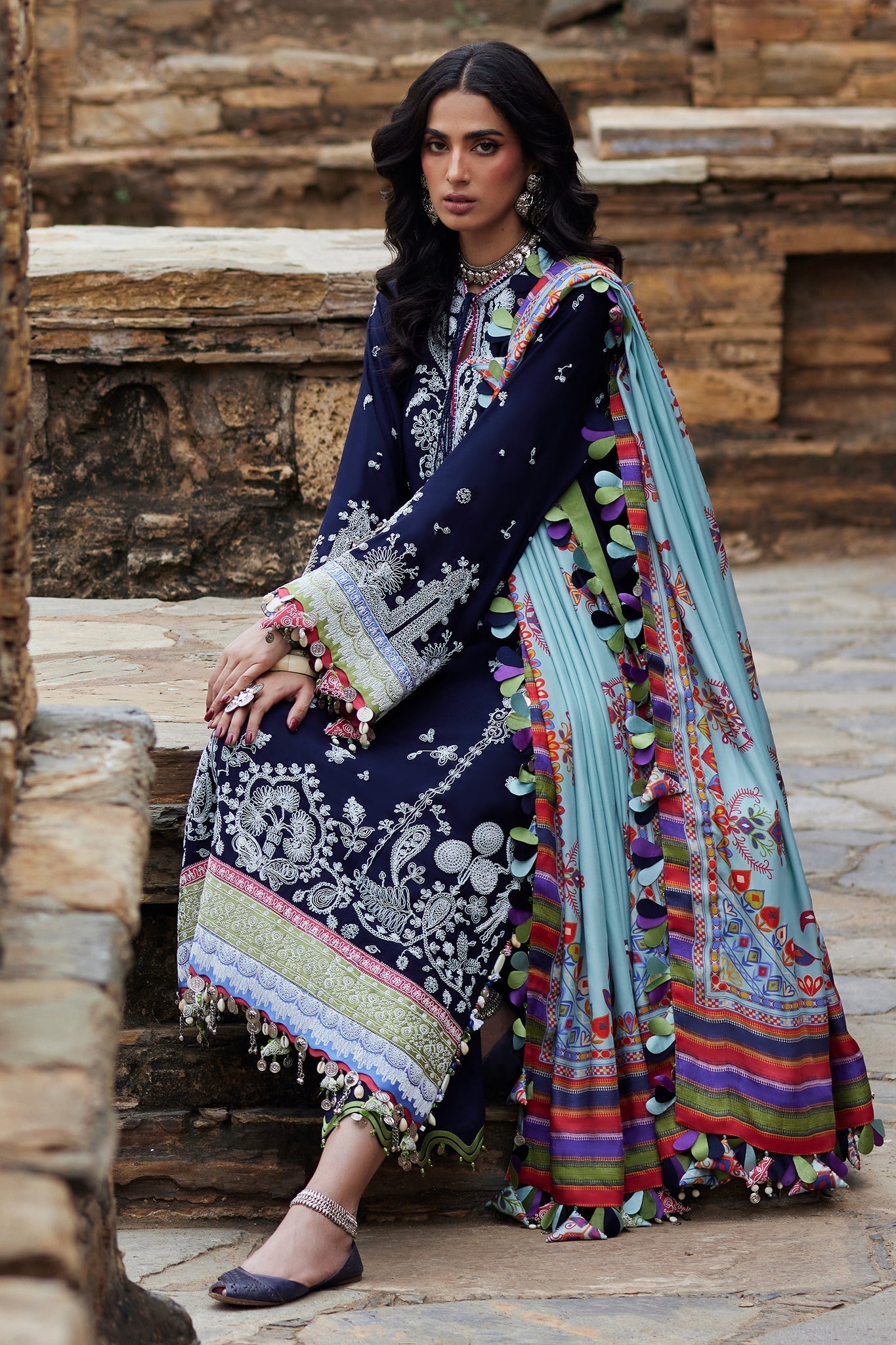 Elan | Winter Collection 24 | MAHROSH (EW24-06) XL Midnight Blue Karandi