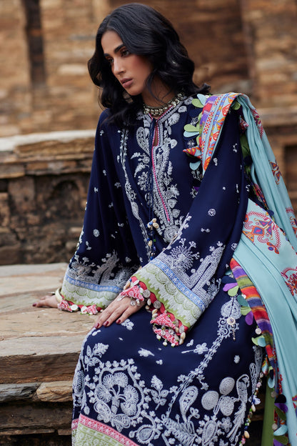 Elan | Winter Collection 24 | MAHROSH (EW24-06) L Midnight Blue Karandi