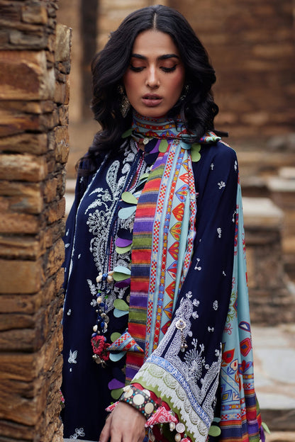 Elan | Winter Collection 24 | MAHROSH (EW24-06) M Midnight Blue Karandi