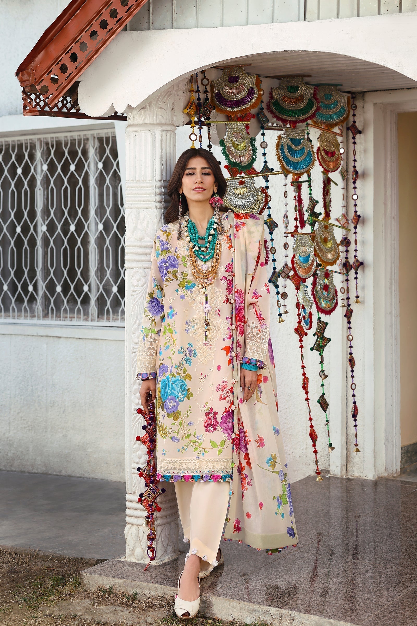 Zaha | Lawn 25 | ALYA (ZL25-07 B) S Pale Peach Lawn