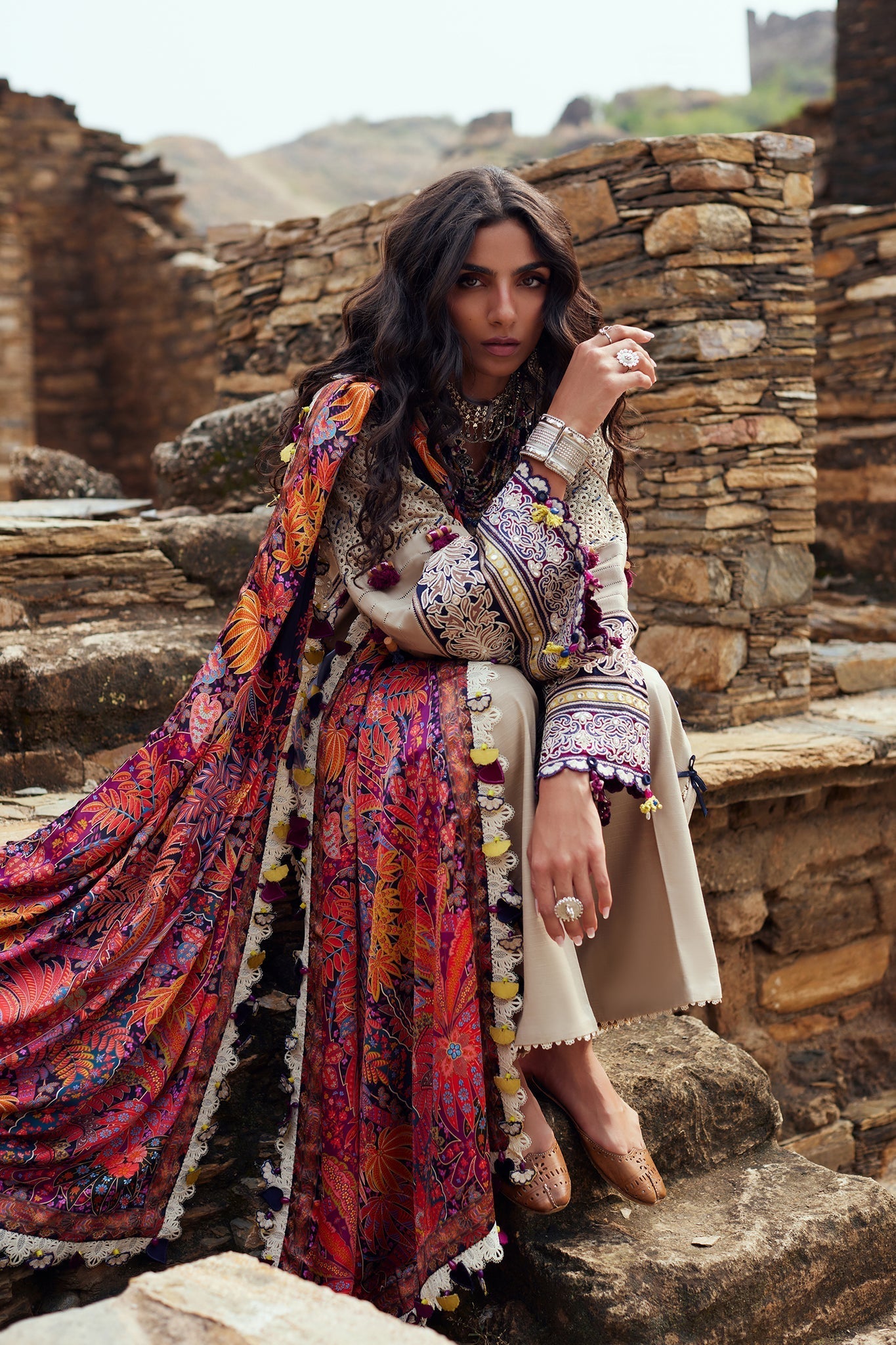 Elan | Winter Collection 24 | ARSIA (EW24-02) Custom Size Beige Khaddar