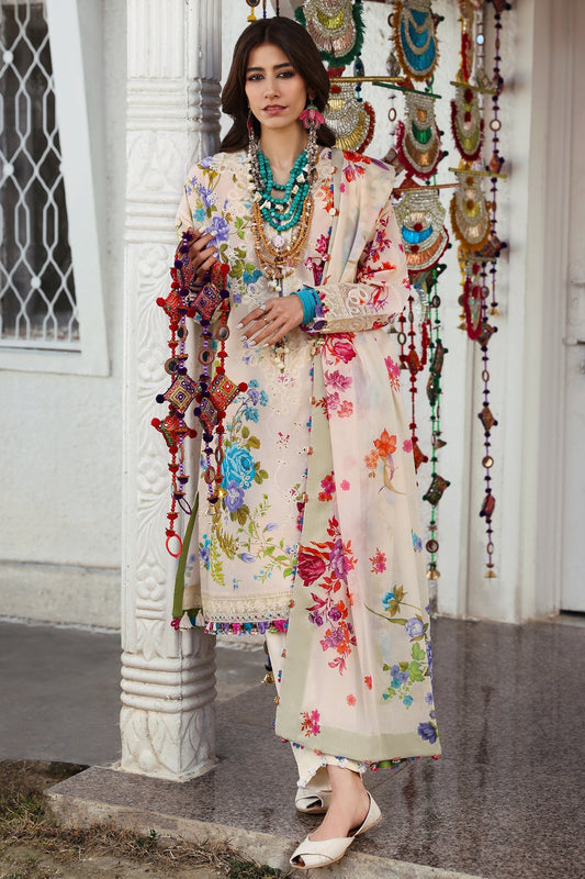 Zaha | Lawn 25 | ALYA (ZL25-07 B) XS Pale Peach Lawn