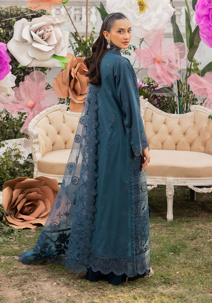 Altan | Garden of grace | ALT-09 Moonflower Haze S Teal Blue Lawn