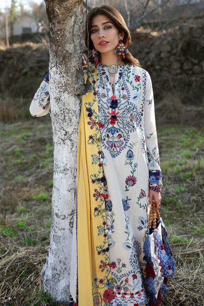 Zaha | Lawn 25 | KASHUR (ZL25-11 B) XL Off White Lawn