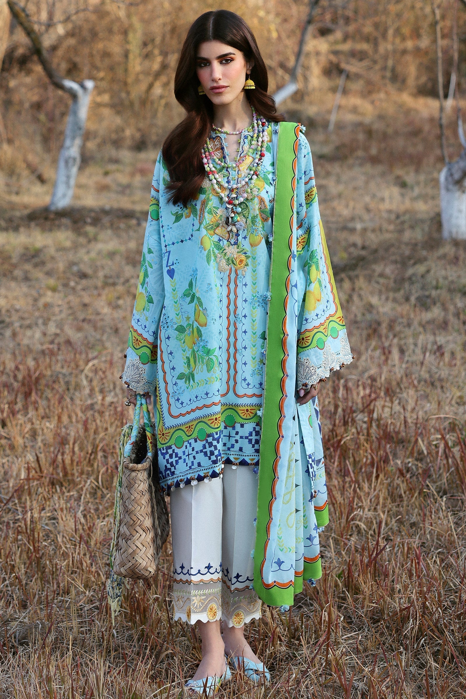 Zaha | Lawn 25 | DAHLIA (ZL25-04 B) XS Aqua Lawn