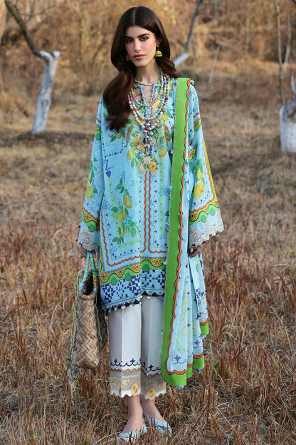 Zaha | Lawn 25 | DAHLIA (ZL25-04 B) XS Aqua Lawn