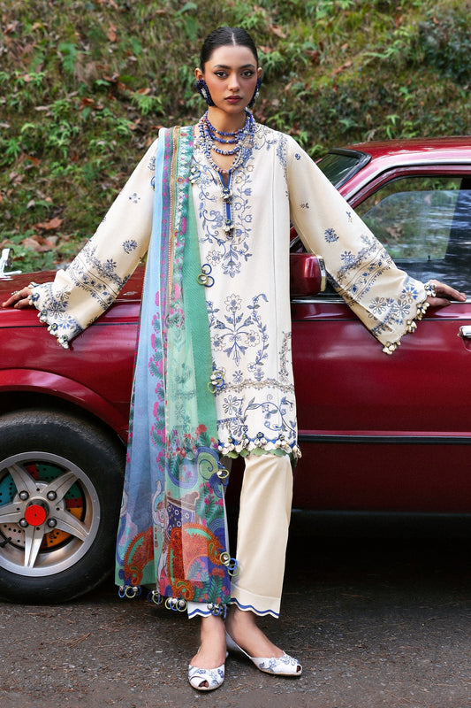 Zaha | Lawn 25 | MAYA (ZL25-15 A) XS Off White Lawn