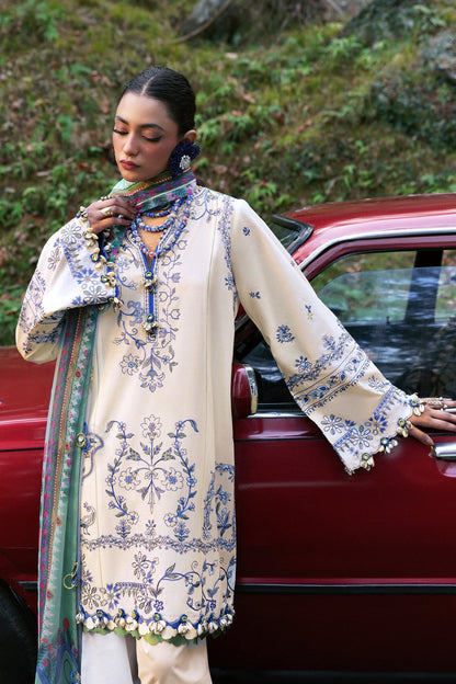 Zaha | Lawn 25 | MAYA (ZL25-15 A) M Off White Lawn