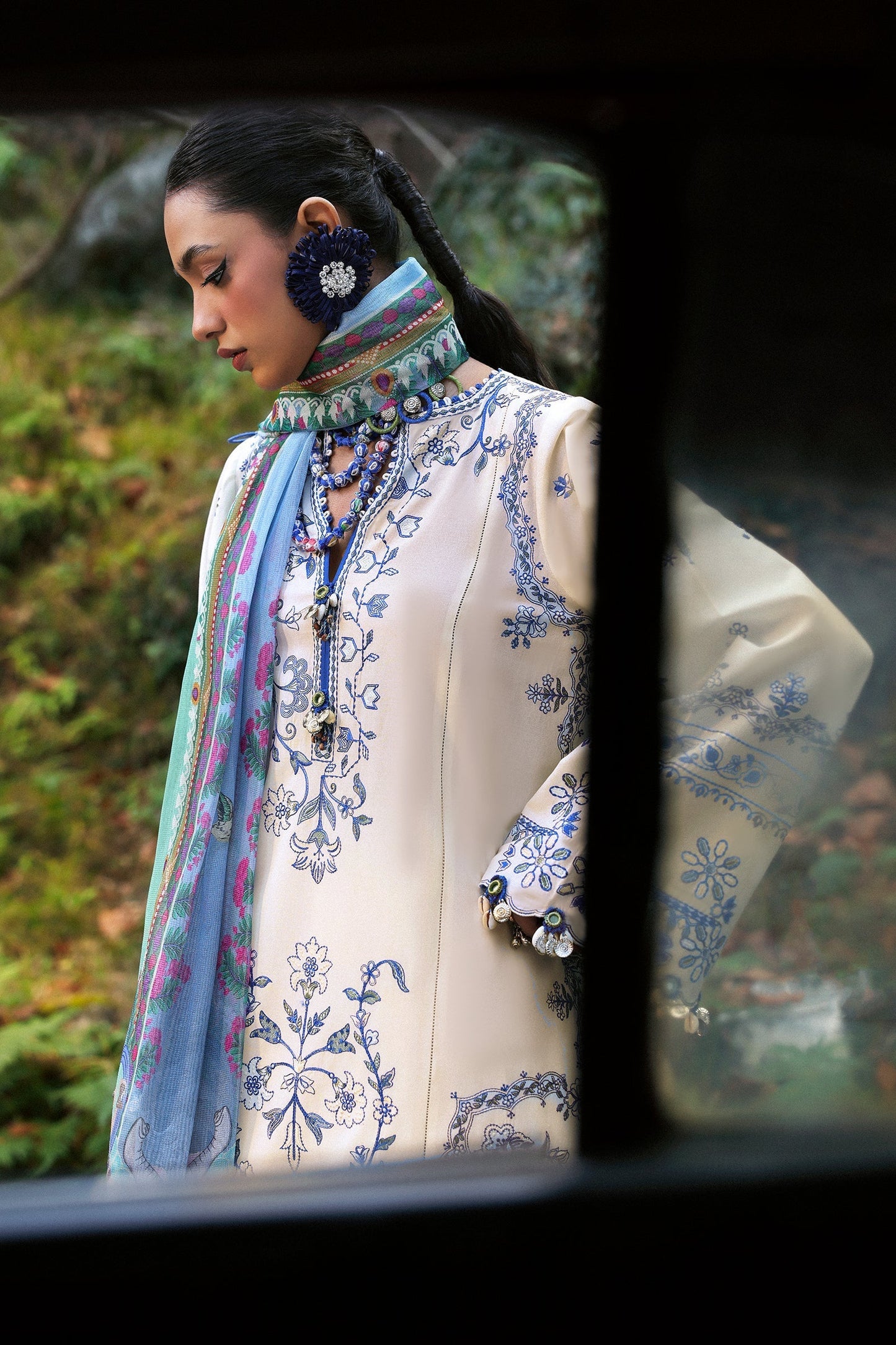 Zaha | Lawn 25 | MAYA (ZL25-15 A) L Off White Lawn