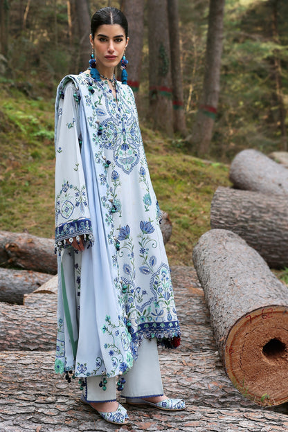 Zaha | Lawn 25 | KASHUR (ZL25-11 A) S Ice Blue Lawn