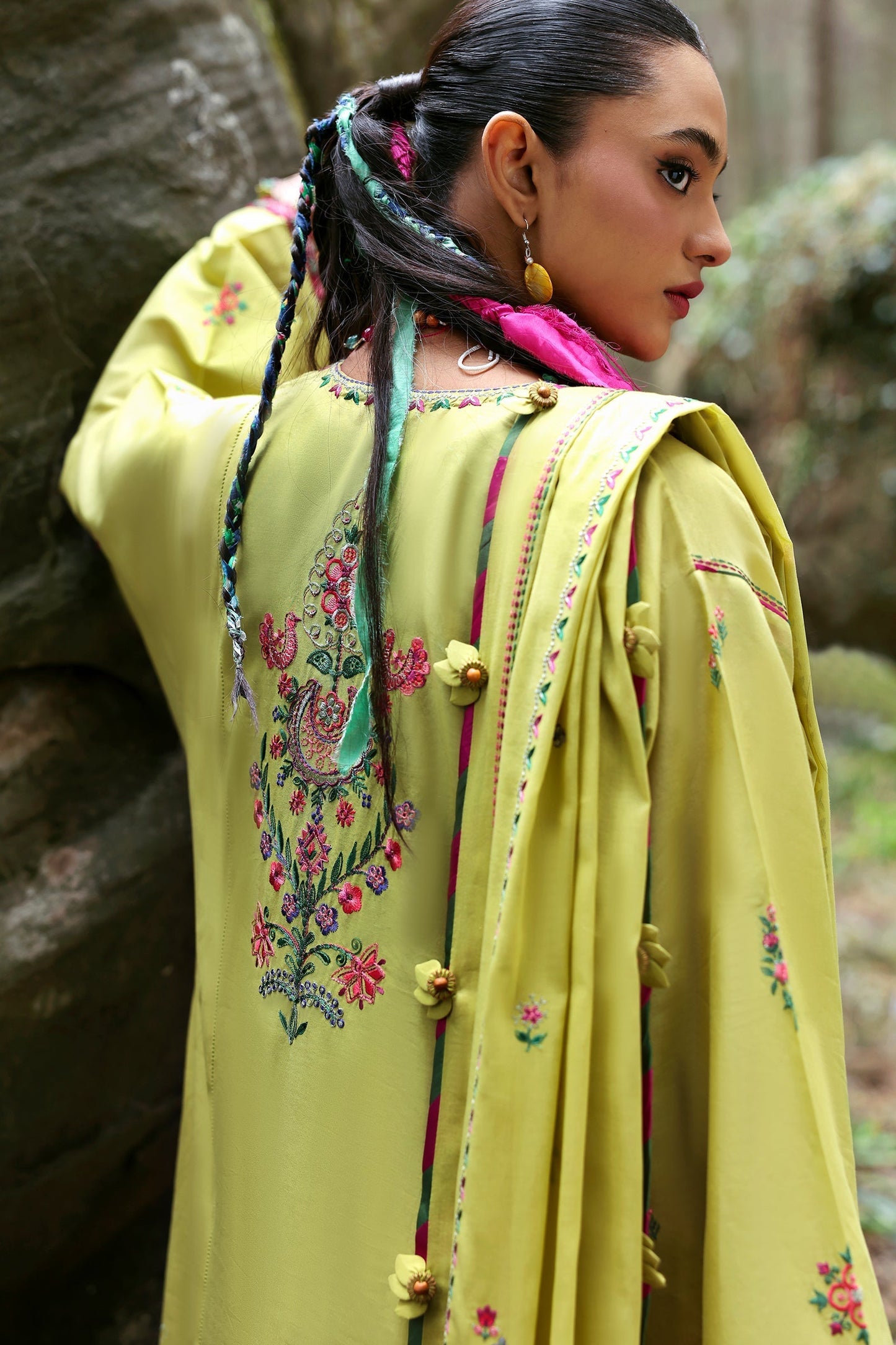 Zaha | Lawn 25 | RHEA (ZL25-14 B) S Mehndi Green Lawn