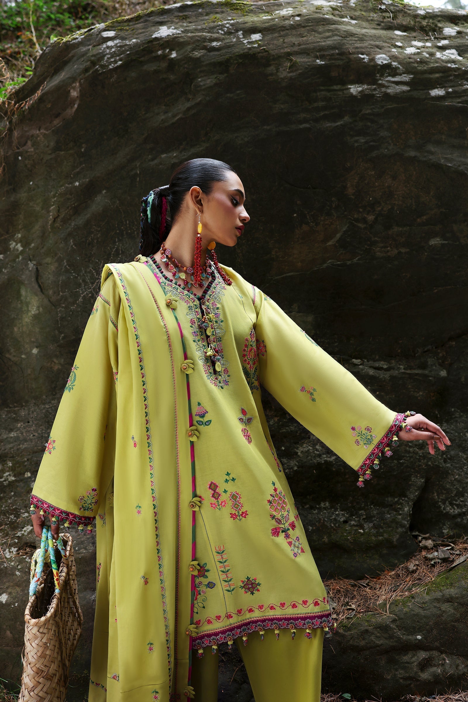 Zaha | Lawn 25 | RHEA (ZL25-14 B) L Mehndi Green Lawn