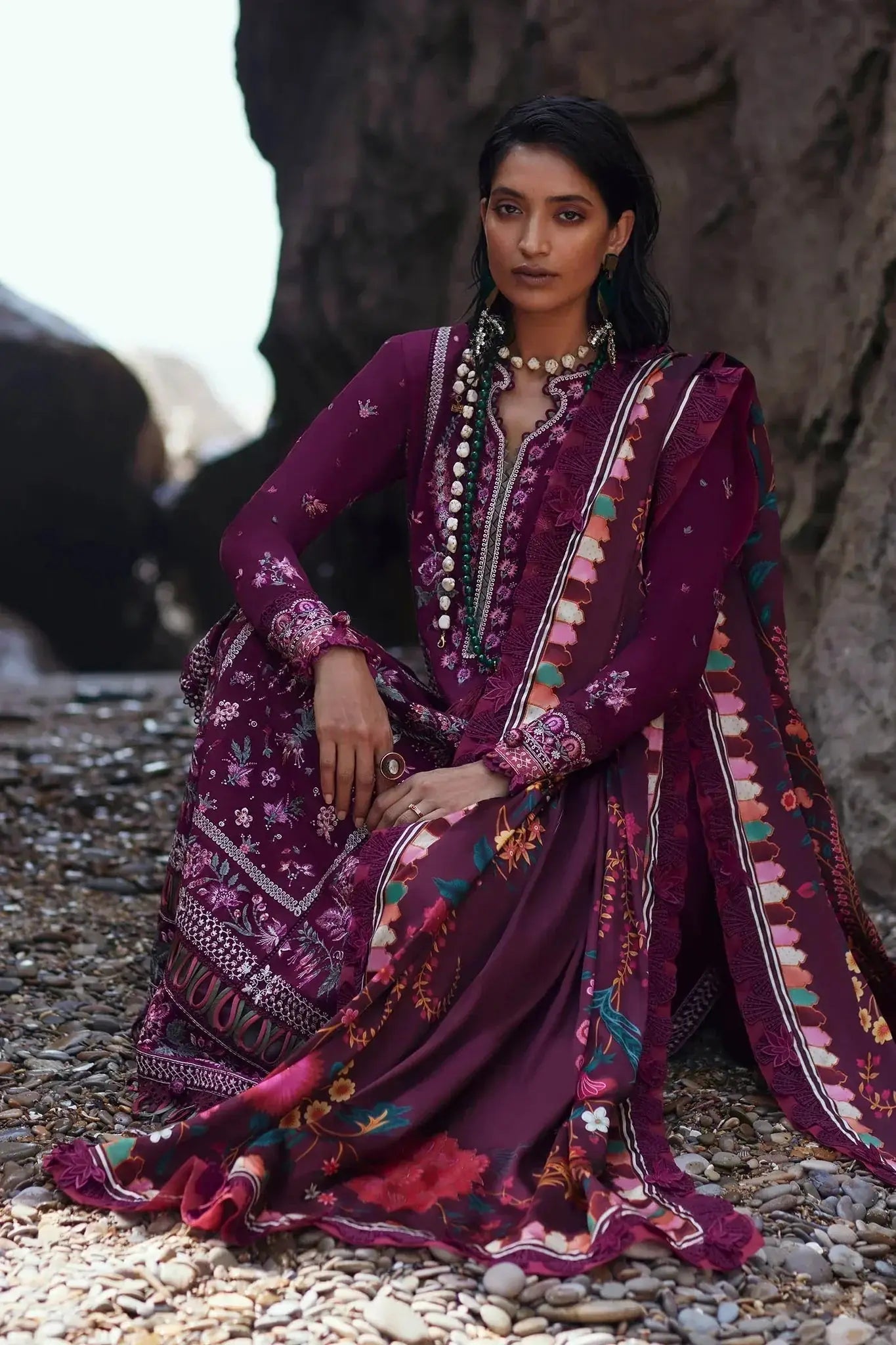 Elan | Winter 23 | ELNAZ (EW23-05) - Pakistani Designer Dress - by Elan | Type: Luxury - 100% Original at Saira Sultan