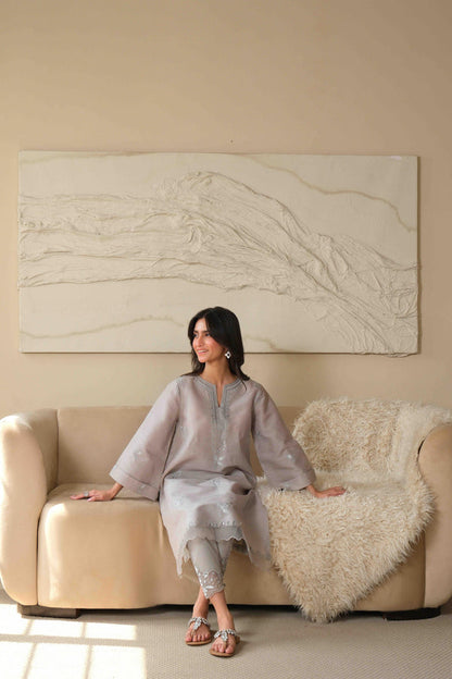 Noor by Saadia Asad | Noor Pret 25 | D3 - Neutral Noir - Pakistani Designer Dress - by Noor by Saadia Asad - Type : Ladies Clothes - 100% Original at Saira Sultan