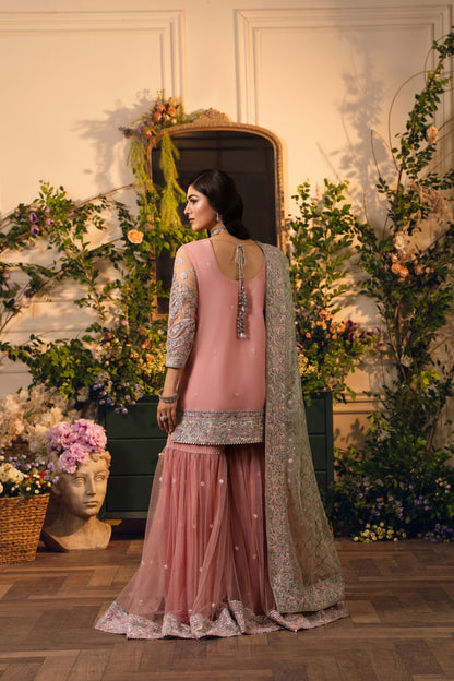 Hemstitch | Festive Edition 24 | Raya S Baby Pink Net