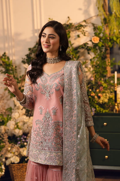 Hemstitch | Festive Edition 24 | Raya M Baby Pink Net