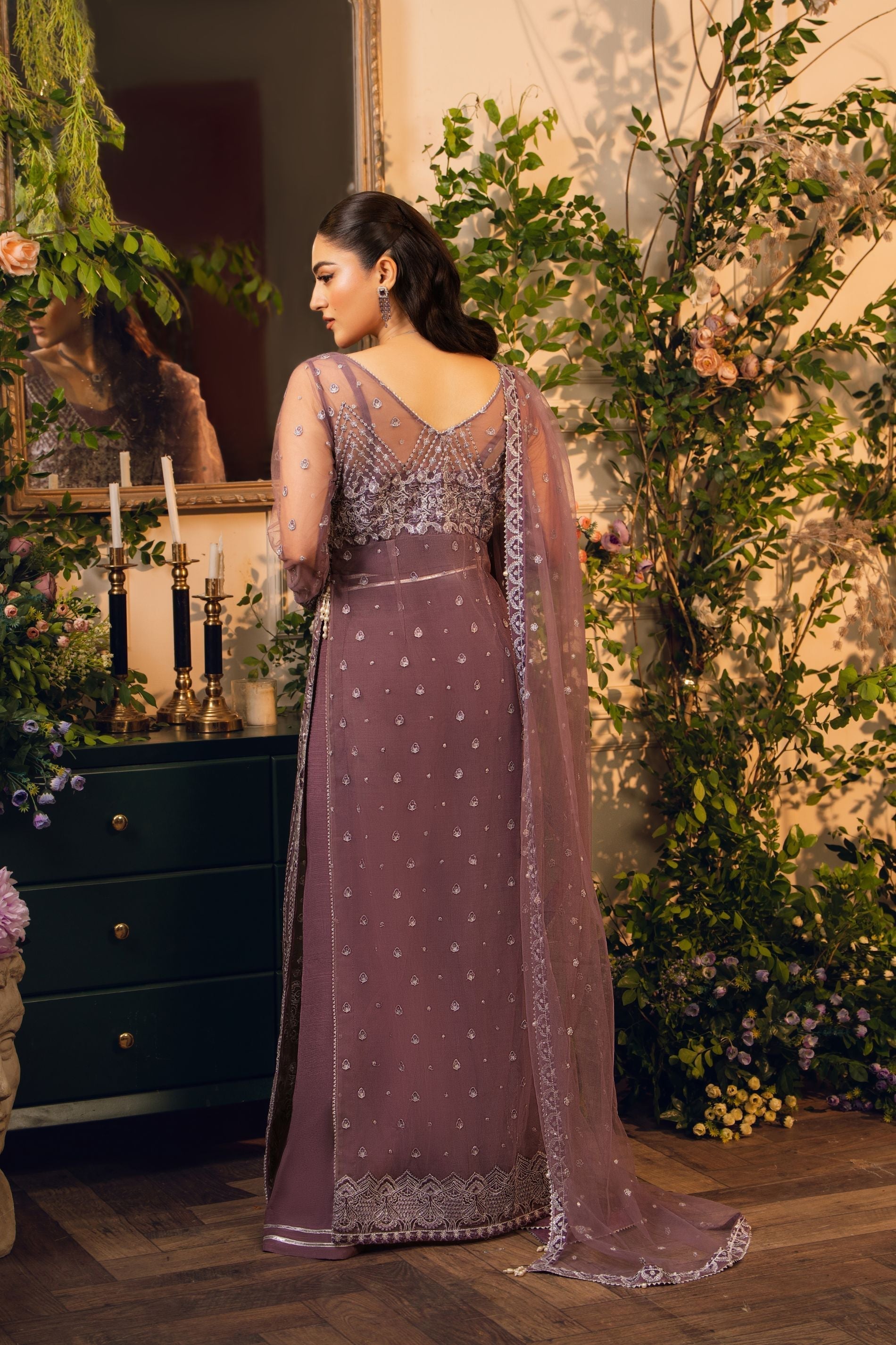 Hemstitch | Festive Edition 24 | Moonlight S Plum Net