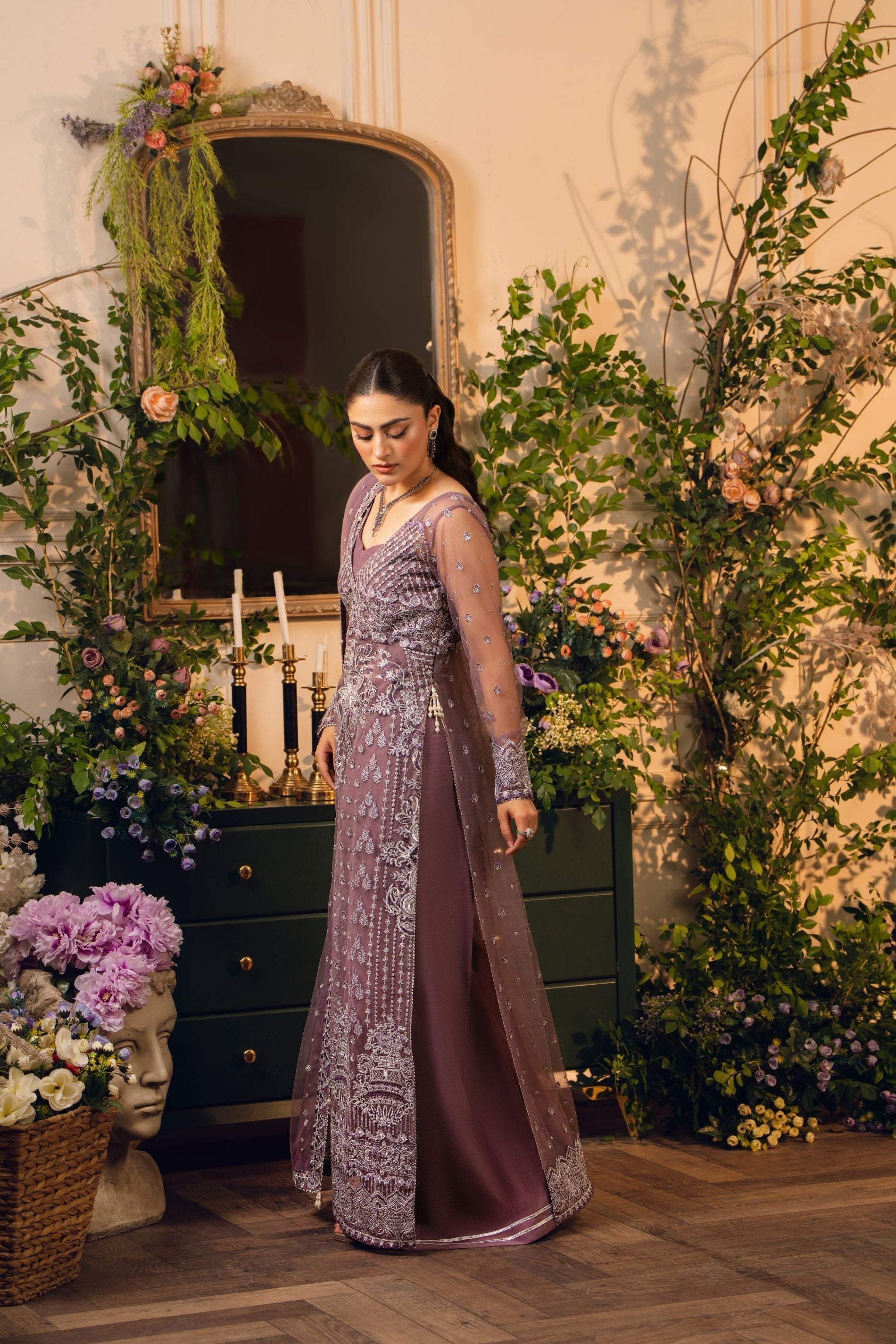 Hemstitch | Festive Edition 24 | Moonlight L Plum Net