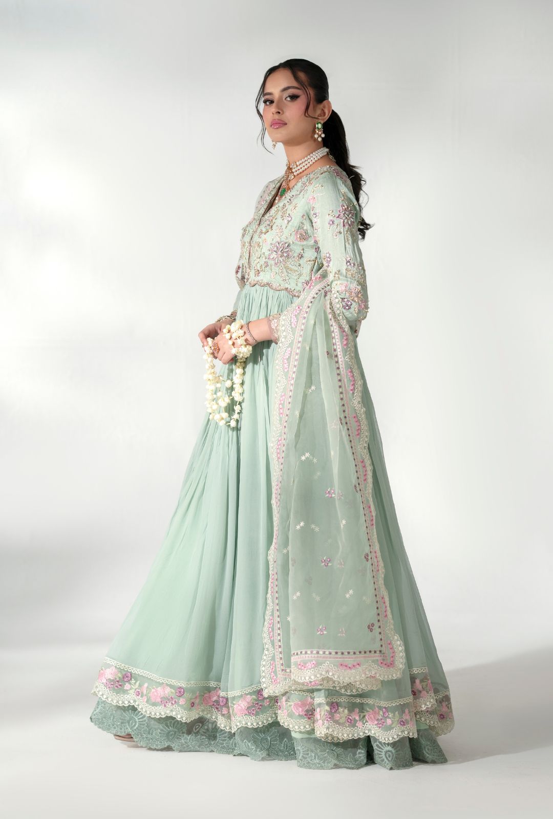 AJR Couture | Luxe Pret 25 | Satin Serenity - Pakistani Designer Dress - by AJR Couture - Type : Ladies Clothes - 100% Original at Saira Sultan