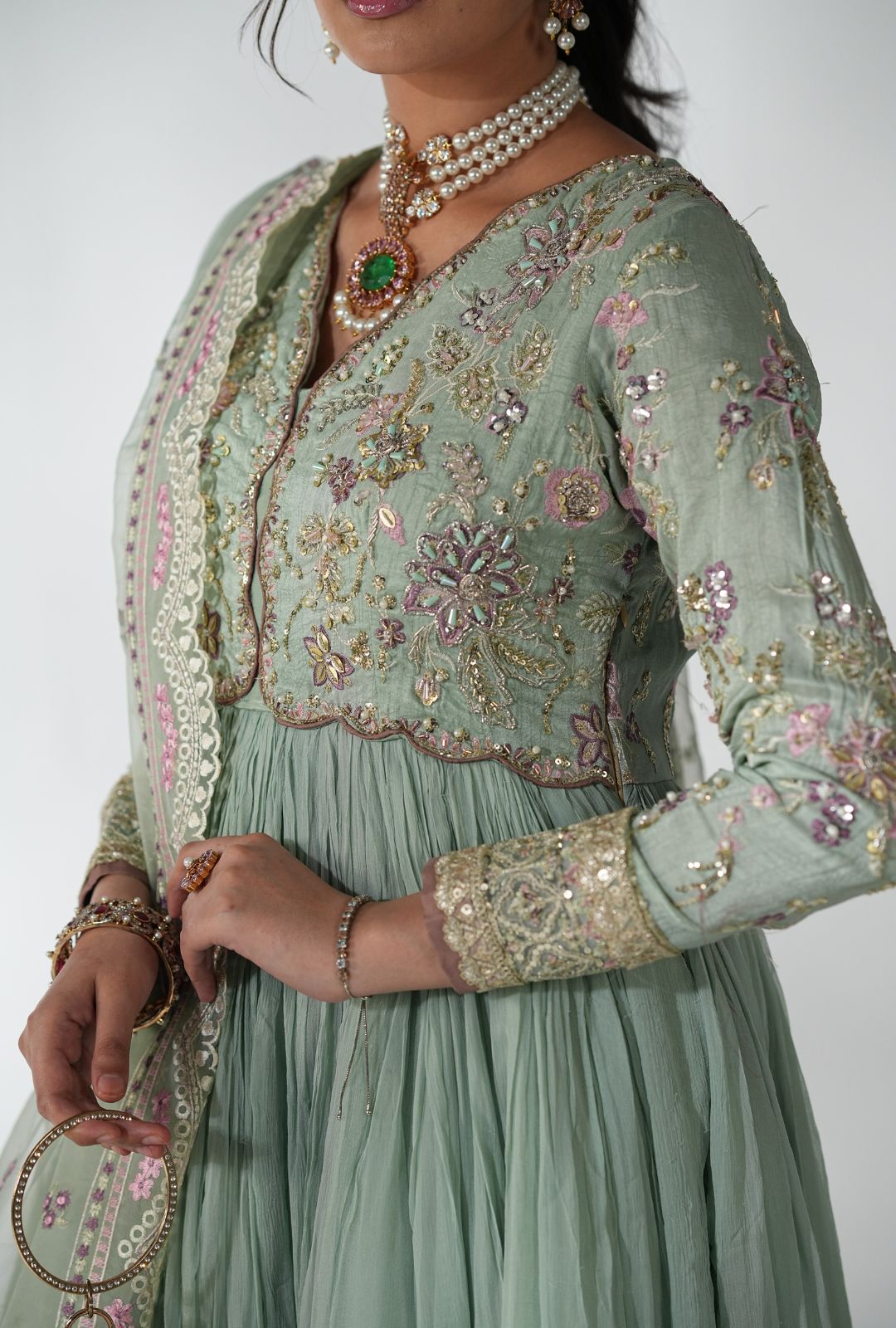 AJR Couture | Luxe Pret 25 | Satin Serenity - Pakistani Designer Dress - by AJR Couture - Type : Ladies Clothes - 100% Original at Saira Sultan