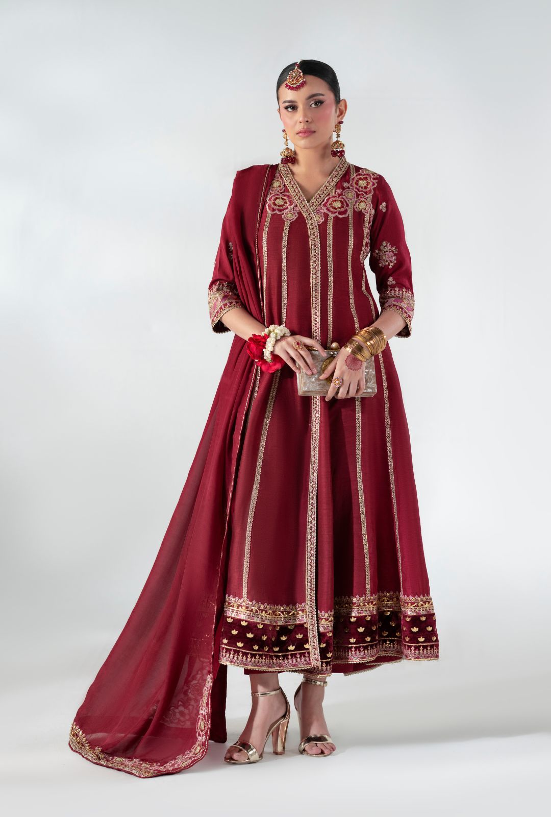 AJR Couture | Luxe Pret 25 | Ruby Raffia - Pakistani Designer Dress - by AJR Couture - Type : Ladies Clothes - 100% Original at Saira Sultan