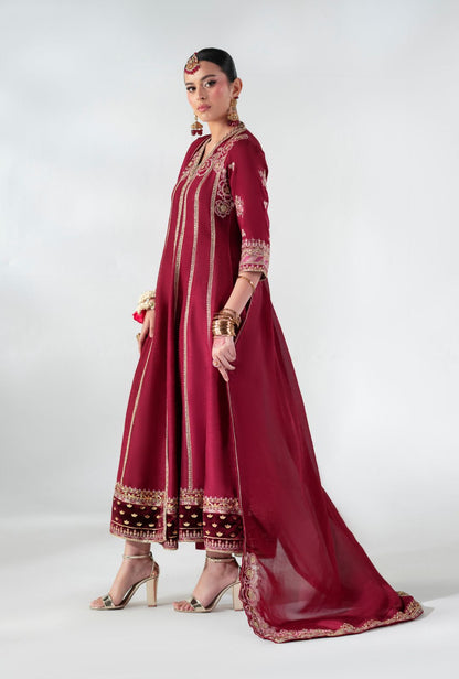 AJR Couture | Luxe Pret 25 | Ruby Raffia - Pakistani Designer Dress - by AJR Couture - Type : Ladies Clothes - 100% Original at Saira Sultan