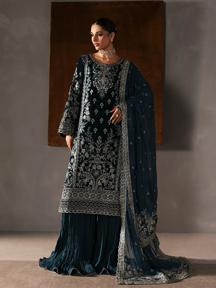 Gulaal | Marais Velvet | MORENA by Gulaal - Designer Dress - Type : Ladies Clothes - Available at Saira Sultan - 100% Original 