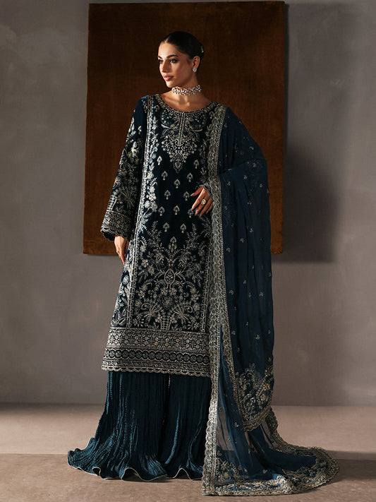 Gulaal | Marais Velvet | MORENA by Gulaal - Designer Dress - Type : Ladies Clothes - Available at Saira Sultan - 100% Original 