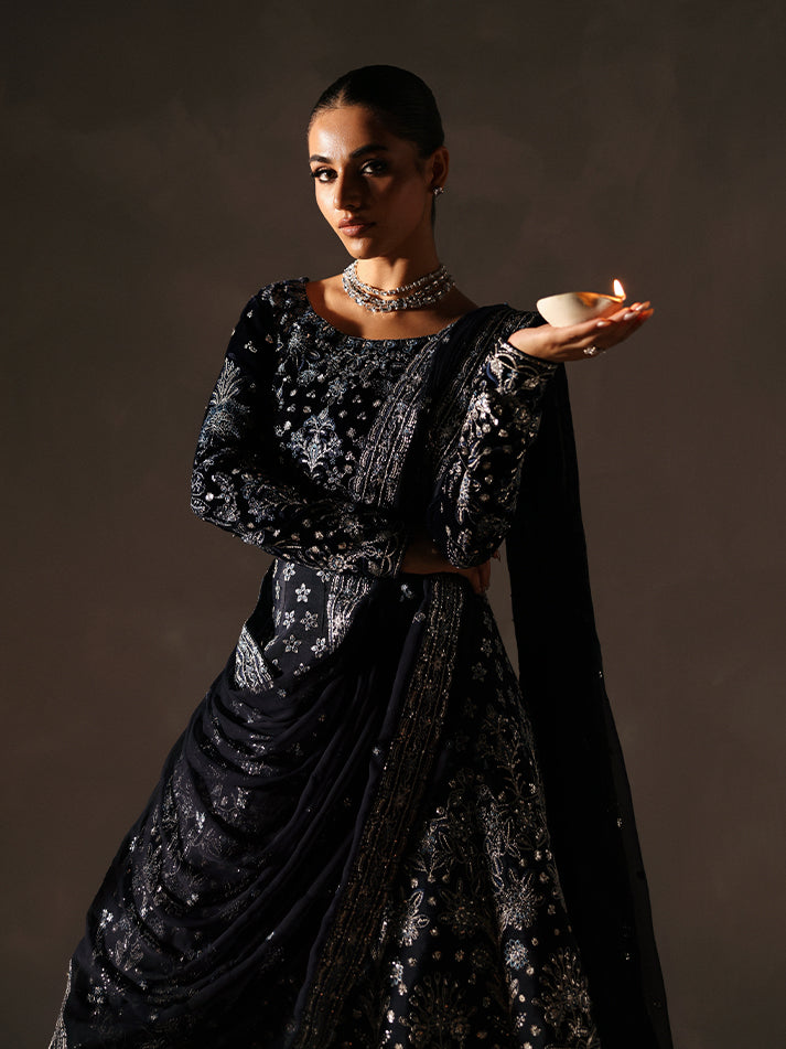 Gulaal | Marais Velvet | ARDORA by Gulaal - Designer Dress - Type : Ladies Clothes - Available at Saira Sultan - 100% Original 