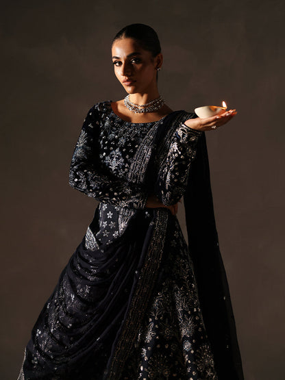 Gulaal | Marais Velvet | ARDORA by Gulaal - Designer Dress - Type : Ladies Clothes - Available at Saira Sultan - 100% Original 