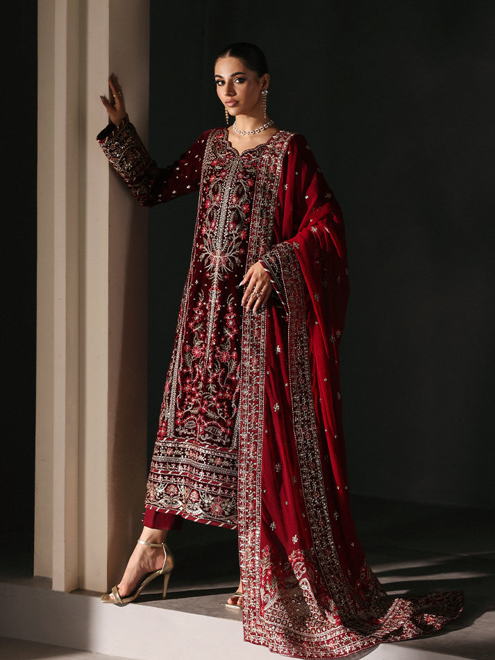 Gulaal | Marais Velvet | VELA by Gulaal - Designer Dress - Type : Ladies Clothes - Available at Saira Sultan - 100% Original 