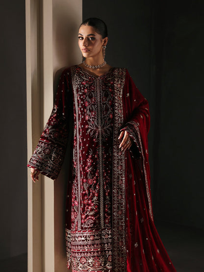 Gulaal | Marais Velvet | VELA by Gulaal - Designer Dress - Type : Ladies Clothes - Available at Saira Sultan - 100% Original 