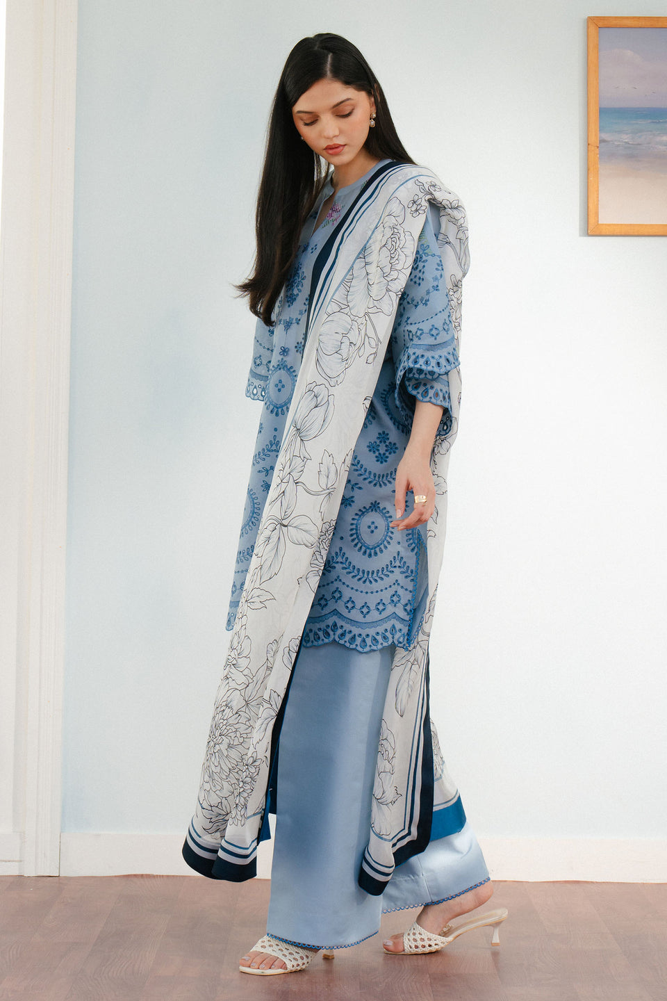 Zara Shahjahan | Coco Lawn 25 | VALI-6B L Blue Gray Lawn