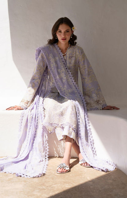 AJR Couture | Printakari Lawn 25 | Vista XL Light Lavender Lawn