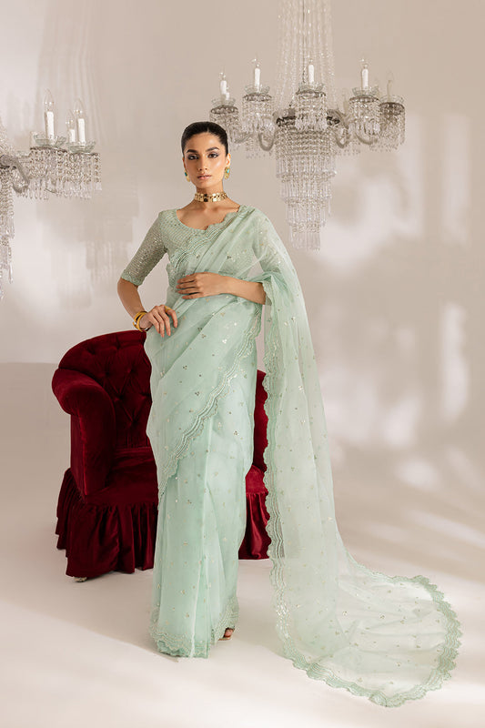 Vanya | Gulraz Formals | FF-56 XS Pastel Mint Organza