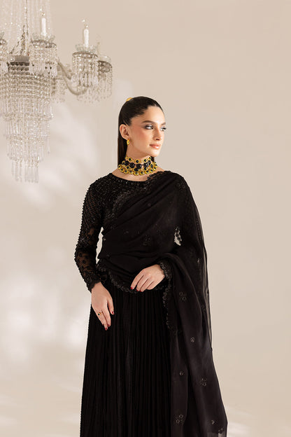 Vanya | Gulraz Formals | FF-54 XL Black Chiffon