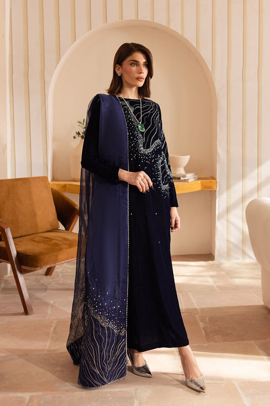Vanya | Velvet Formals 24 | KV-50 XS Navy Blue Velvet